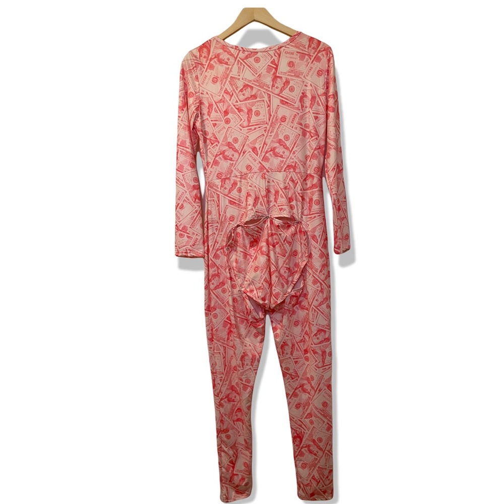 💵 Pink Money Butt Flap Onesie